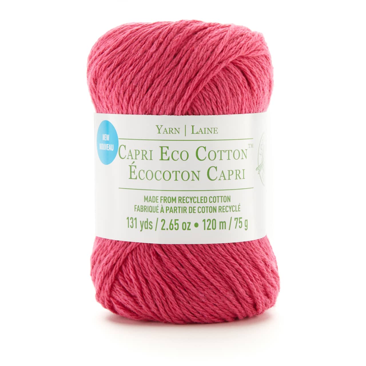 Capri Eco Cotton&#x2122; Solid Yarn by Loops &#x26; Threads&#xAE;
